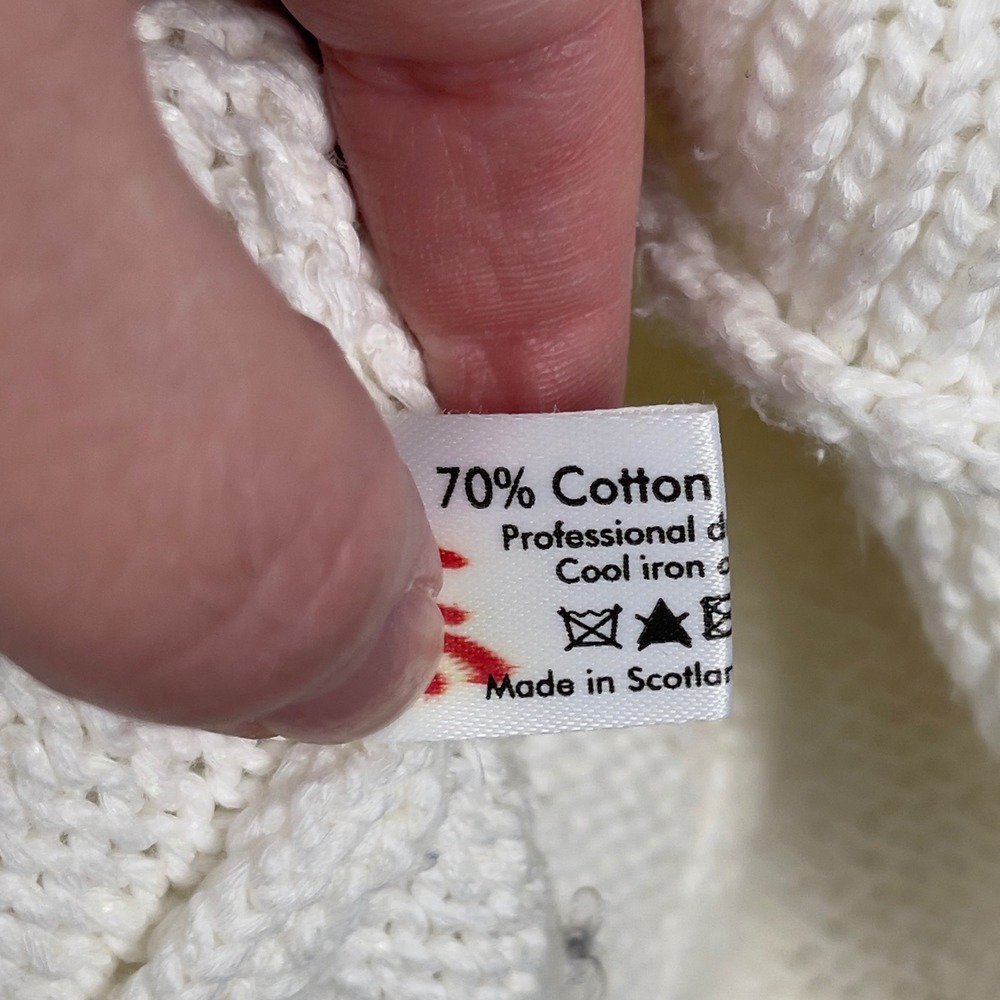 Eskandar Cardigan Sweater Cotton Linen Oversized Knit OS Ivory Cream‎ Lagenlook - Picture 10 of 13